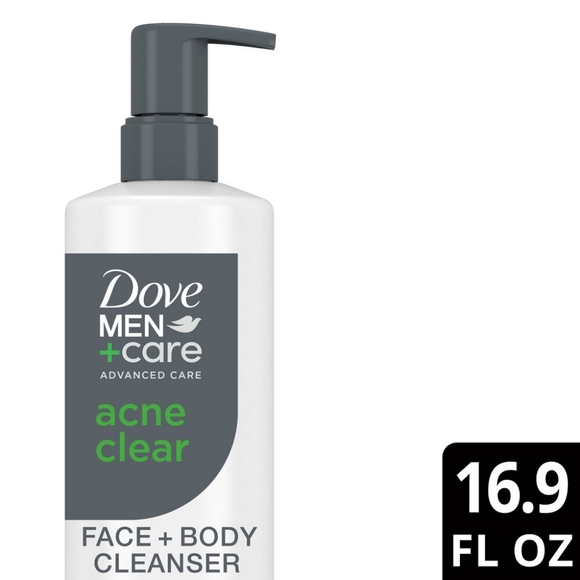🐢2/$15 Dove Men+Care Advanced Care Acne Clear Face + Body Cleanser - Picture 5 of 9